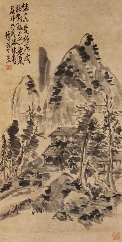 蒲华 山水 立轴